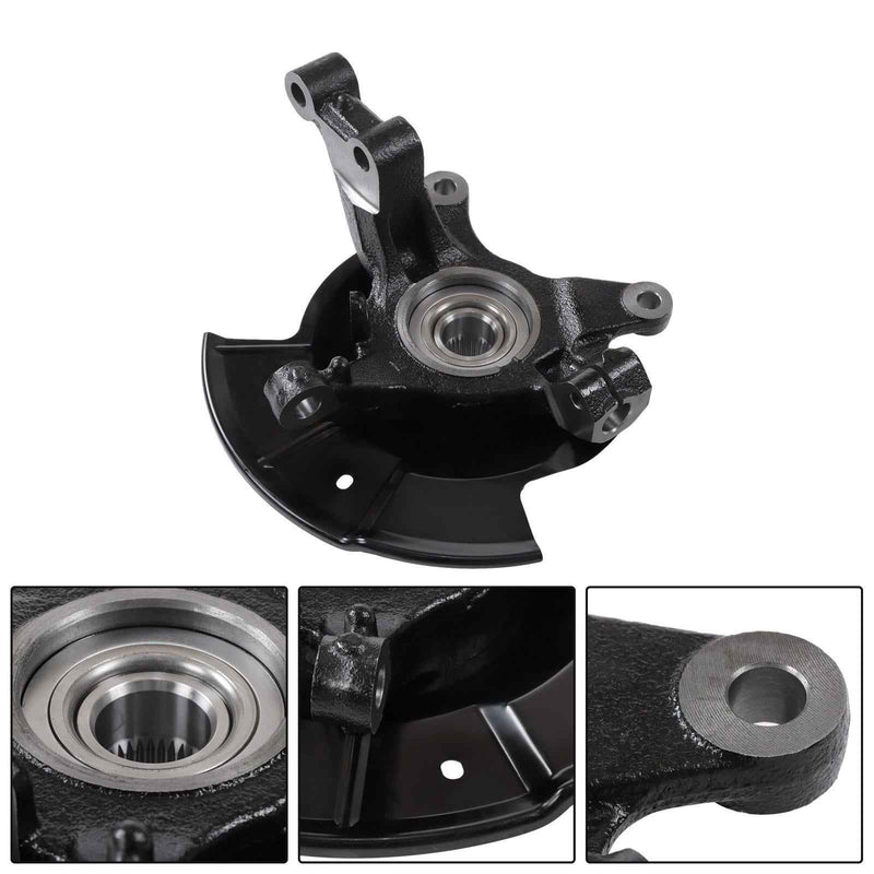 DURAFORCE Front L&R Wheel Hub Bearing Steering Knuckles For Ford Edge 2011 2012 2013 2014