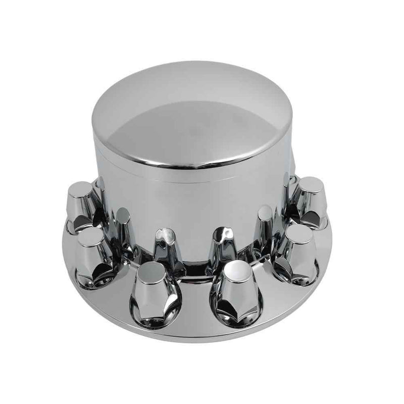 DURAFORCE 4 Pack Rear Wheel Axle Hub Cover Kit Nut Covers Chrome Semi ABS Plastic 33 MM