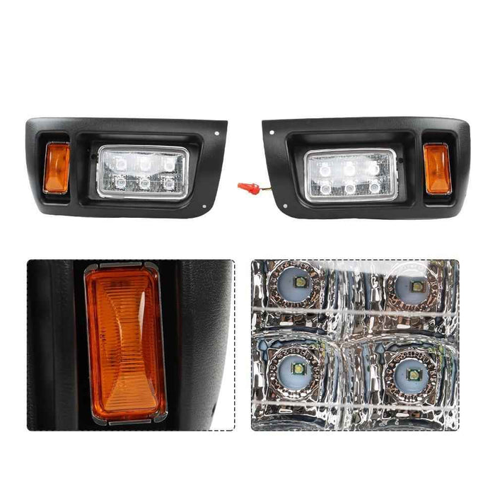 DURAFORCE LED Headlight and Tail Light Kit For Club Car DS 1993-UP Carts Golf Cart