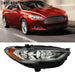 DURAFORCE Headlight Assy For 2017-2019 Ford Fusion Halogen w/LED DRL Chrome Passenger Side