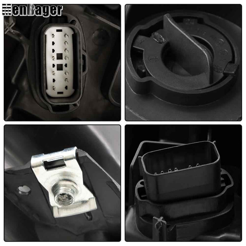 DURAFORCE Headlight Assy For 2017-2019 Ford Fusion Halogen w/LED DRL Chrome Passenger Side