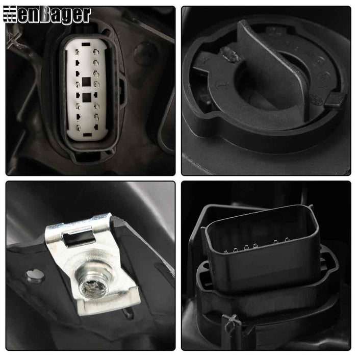 DURAFORCE Headlight Assy For 2017-2019 Ford Fusion Halogen w/LED DRL Chrome Passenger Side