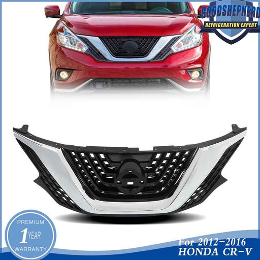 DURAFORCE Front Upper Bumper Grille Plastic Chrome & Black For Nissan Murano 2015 16-2018