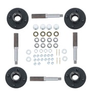 DURAFORCE (Pack of 4) Trailer Axle Kits with 4 on 4" Bolt Idler Hub + 1" Round BT8 Spindle