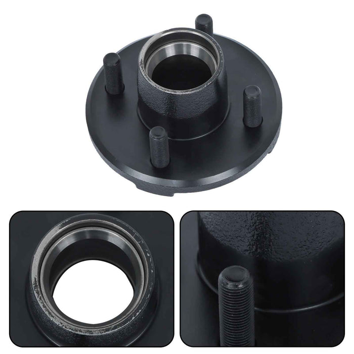 DURAFORCE (Pack of 4) Trailer Axle Kits with 4 on 4" Bolt Idler Hub + 1" Round BT8 Spindle