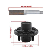 DURAFORCE (Pack of 4) Trailer Axle Kits with 4 on 4" Bolt Idler Hub + 1" Round BT8 Spindle
