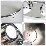 DURAFORCE 4 Pack 33mm Chrome Semi Truck Rear Wheel Axle Covers W/ Hub Caps Lug Nuts Set