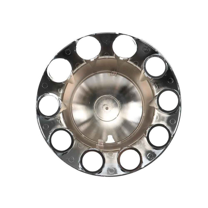 DURAFORCE 4 Pack 33mm Chrome Semi Truck Rear Wheel Axle Covers W/ Hub Caps Lug Nuts Set