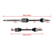 DURAFORCE For Nissan Rogue 2008 2009-2013 CV Axle Shaft Front Left & Right Set NCV53911
