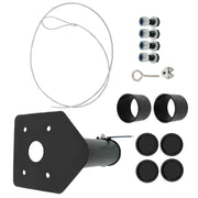 DURAFORCE 12"-17" Fifth Adjustable Forward Offset Wheel Adapter Hitch to Gooseneck Black
