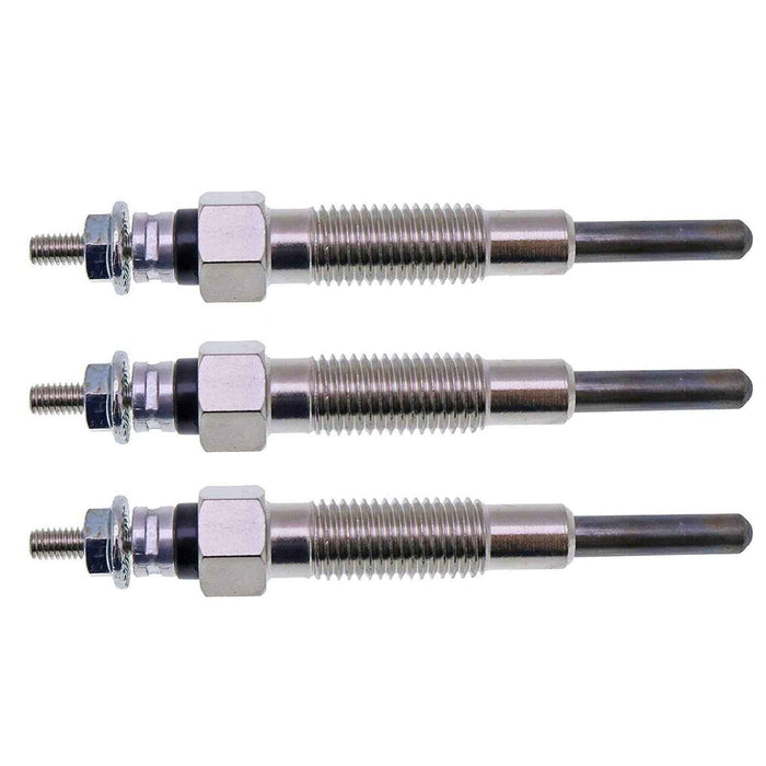 DURAFORCE 3 pcs Glow Plug for Mitsubishi S3L S3L2 Engine Forklift Compact Tractor
