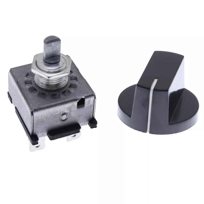 DURAFORCE Blower Switch & Control Knob Set Fits Bobcat S175 S185 S205 S220
