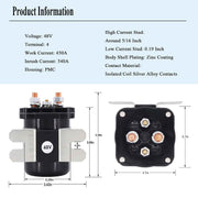 DURAFORCE 48 Volt Solenoid 1018836-01 For Club Car DS Electric 48 Volt 1995-1999 Golf Cart