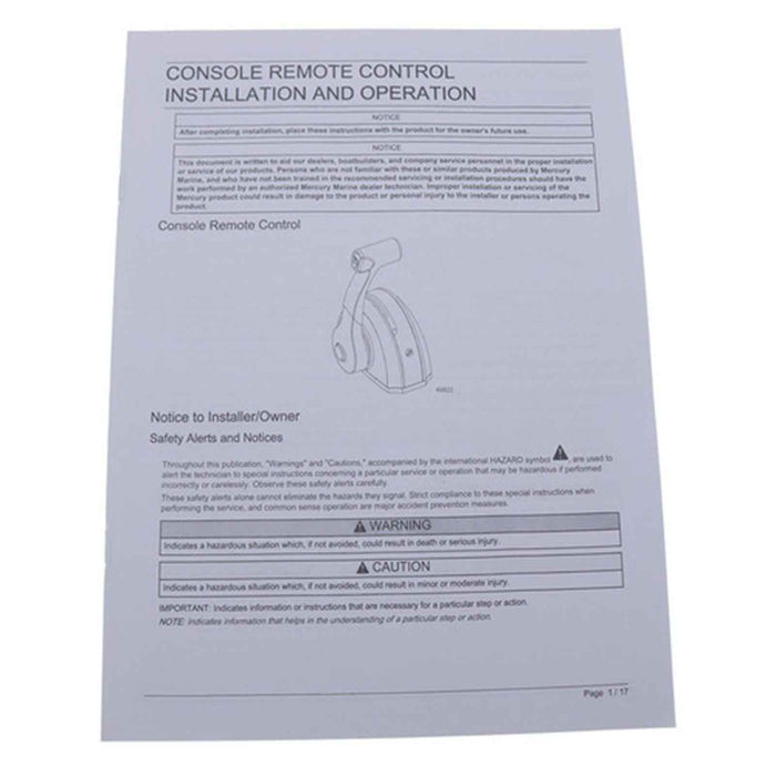 DURAFORCE Top Mount Single Engine Outboard Motor Control w/Trim for 8M0059686 GEN II Cable