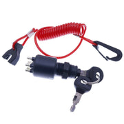 DURAFORCE Fits for Johnson Evinrude Key Switch w/Lanyard 5005801 Push to Choke BRP OMC