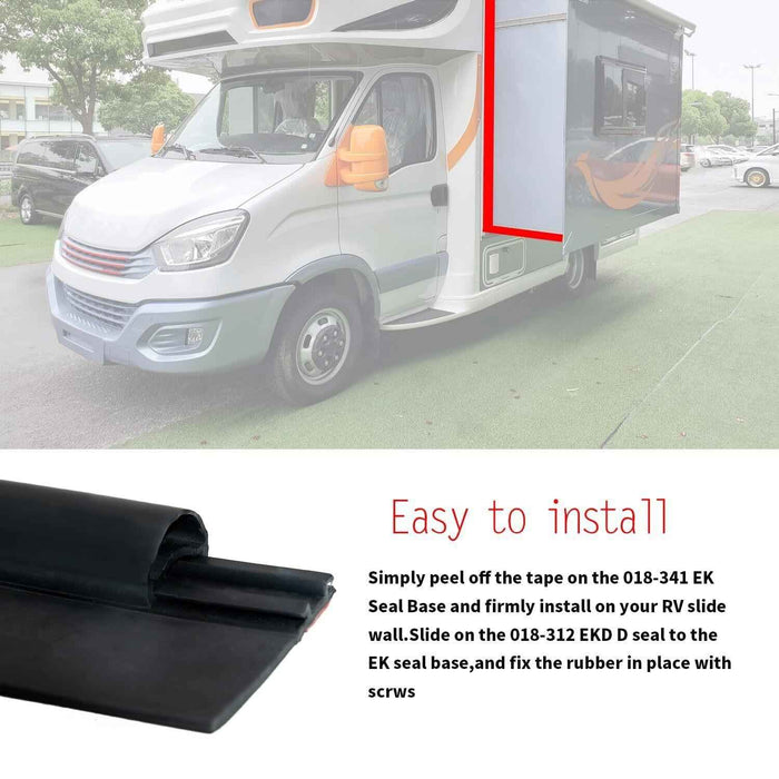 DURAFORCE RV Slide Out Seal Wiper Black Rubber 018-341 for RV Camper Slideout System