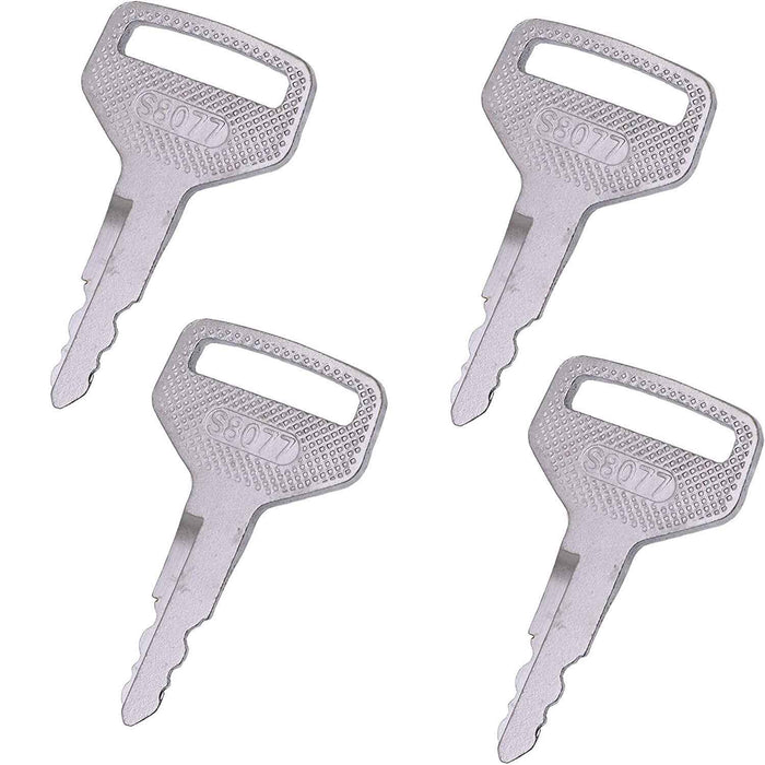 DURAFORCE 4PCS Keys S8077 36919-75190 for Kubota M Series M6040DTC M4900 M5040DTC M8200 +