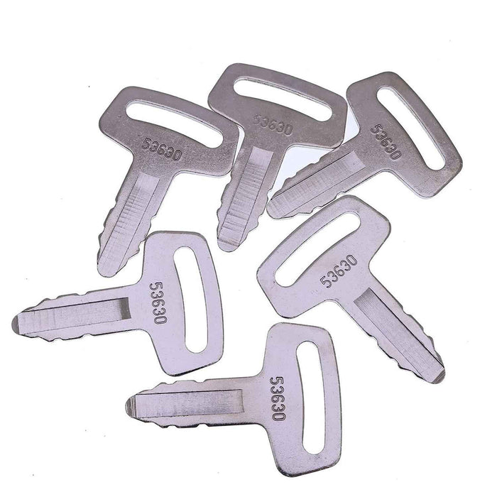 DURAFORCE (6) Ignition Key RC101-53630 for Kubota K008 KX161-2 KX101 KX151 R410 KH61 R520S