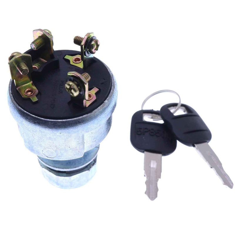 DURAFORCE Ignition Starter Switch with 2 Keys for CAT Loader 426 416 910E 916 918F 924F