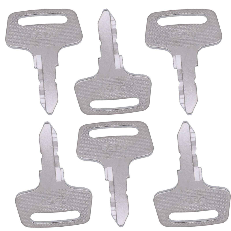 DURAFORCE (6) Ignition Key For Kubota Mower Tractor Generator 37410-55150 Stens 430-158