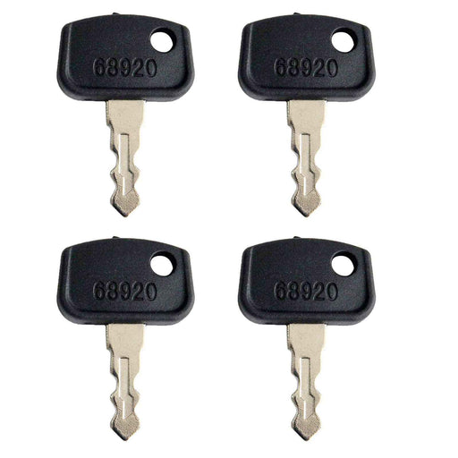 DURAFORCE 4PCS Ignition Keys 68920 for Kubota BX1850 BX1860 BX2350 Compact Tractor Mowers