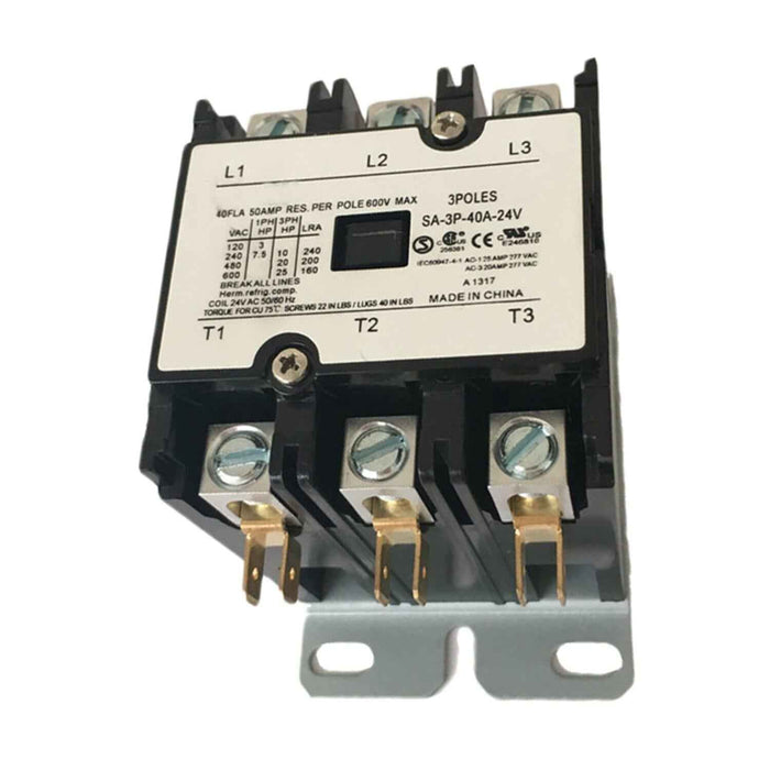DURAFORCE 3 Poles 40 Amp 240V AC Coil Definite Purpose Contactor SA-3P-40A-240V