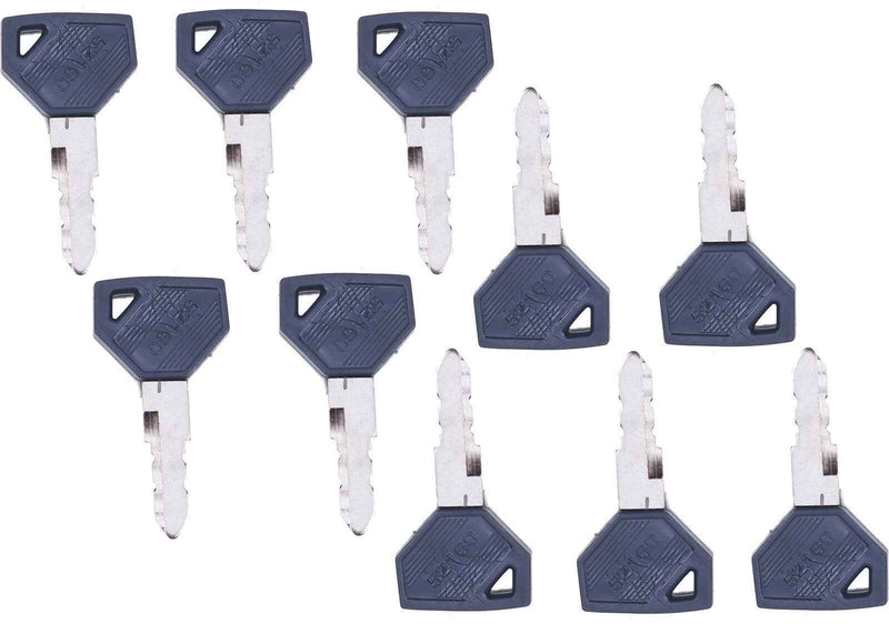 DURAFORCE (10) Ignition Keys 198360-52160 for Yanmar and John Deere Tractor