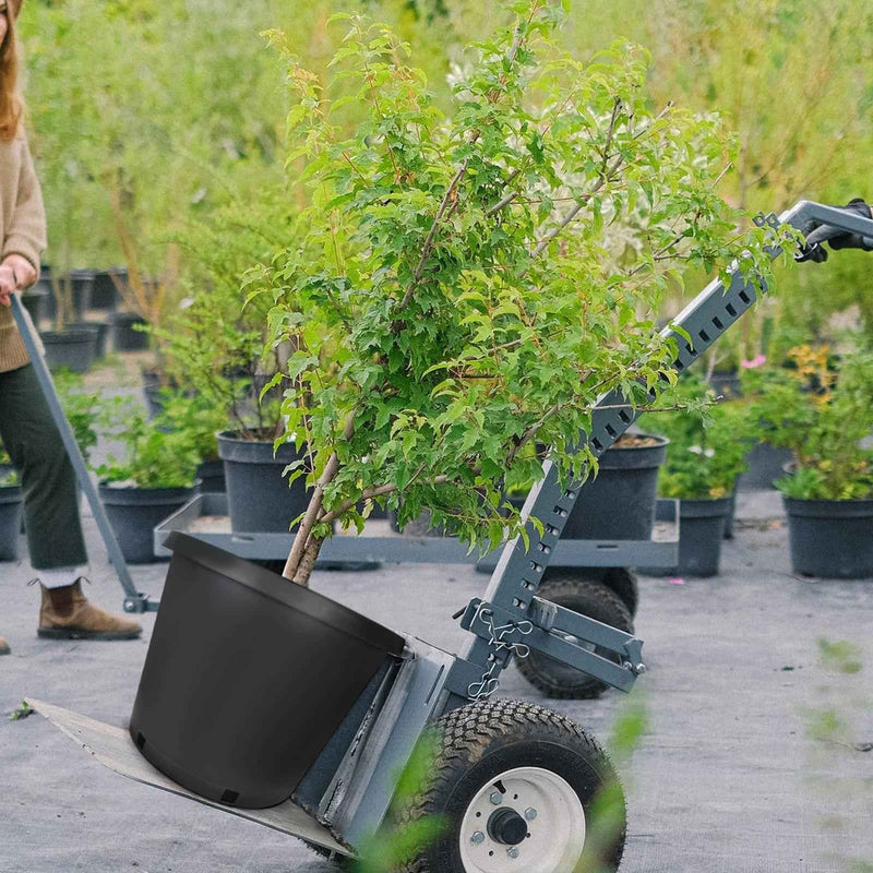 DURAFORCE 15gal 5 Pcs Plant Container Garden Pot Heavy Duty Black Premium Plastic Nursery