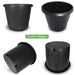 DURAFORCE 15gal 5 Pcs Plant Container Garden Pot Heavy Duty Black Premium Plastic Nursery