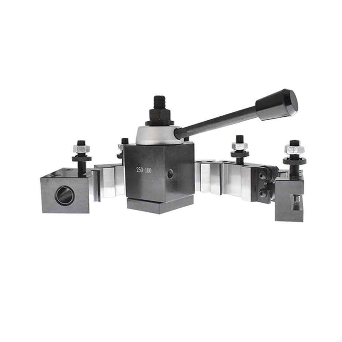 DURAFORCE 6 Pcs AXA 250-100 Piston Type Quick Change Tool Post Holder Swing Dia 12" New