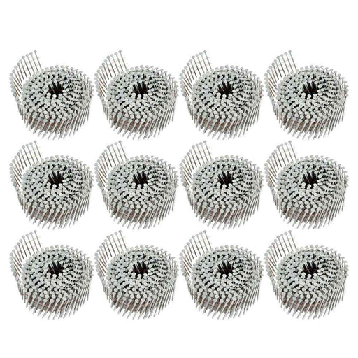 DURAFORCE 3600 Pcs 2.5" × 0.092" Siding Nails 15 Degree Collated Wire Coil Full Round Head
