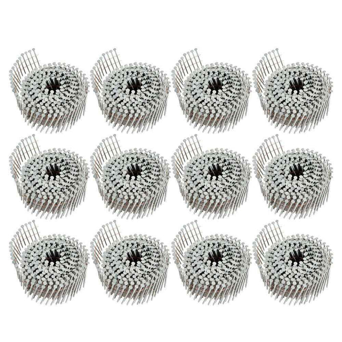 DURAFORCE 3600 Pcs 2.5" × 0.092" Siding Nails 15 Degree Collated Wire Coil Full Round Head