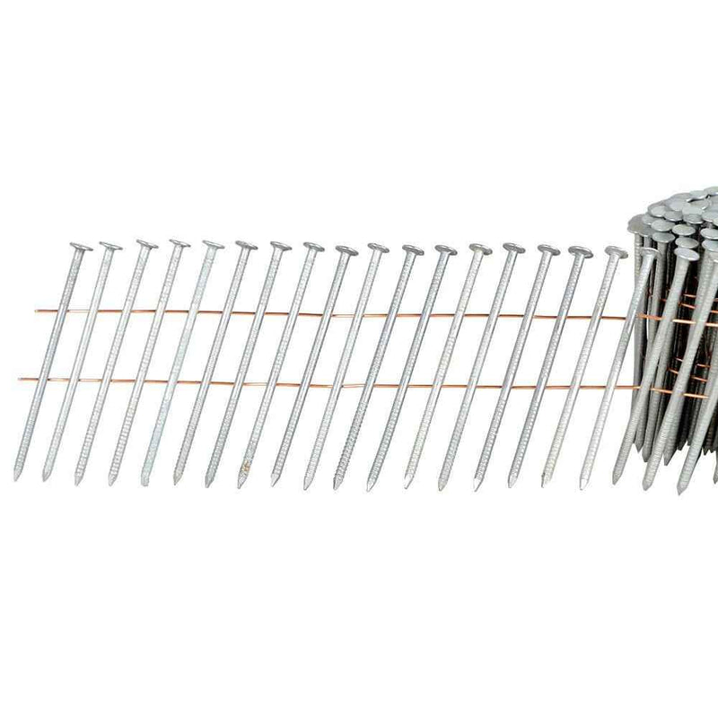 DURAFORCE 3600 Pcs 2.5" × 0.092" Siding Nails 15 Degree Collated Wire Coil Full Round Head