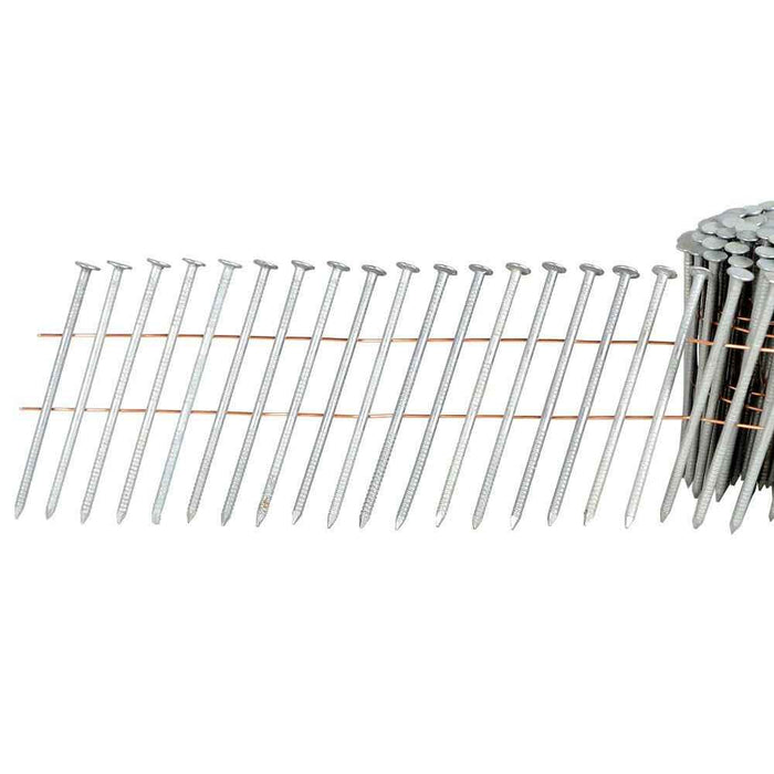 DURAFORCE 3600 Pcs 2.5" × 0.092" Siding Nails 15 Degree Collated Wire Coil Full Round Head