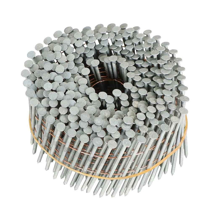 DURAFORCE 3600 Pcs 2.5" × 0.092" Siding Nails 15 Degree Collated Wire Coil Full Round Head