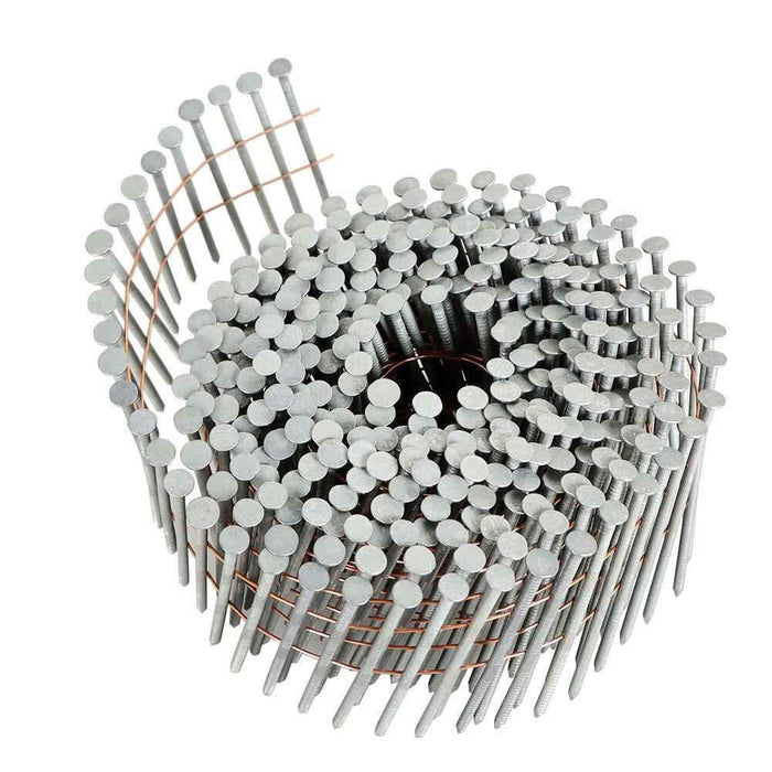 DURAFORCE 3600 Pcs 2.5" × 0.092" Siding Nails 15 Degree Collated Wire Coil Full Round Head