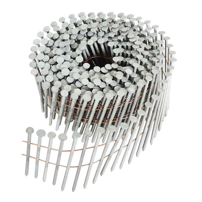 DURAFORCE 3600 Pcs 2.5" × 0.092" Siding Nails 15 Degree Collated Wire Coil Full Round Head