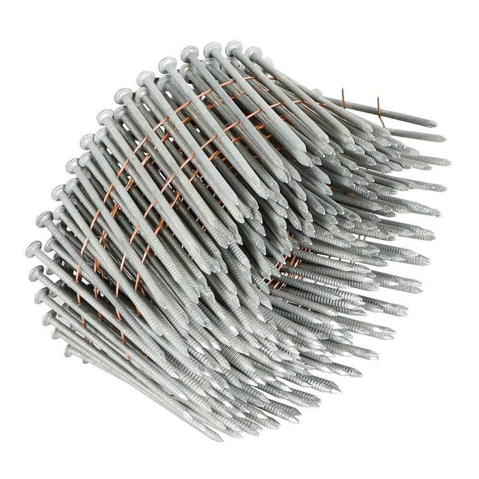 DURAFORCE 3600 Pcs 2.5" × 0.092" Siding Nails 15 Degree Collated Wire Coil Full Round Head