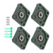 DURAFORCE New 4Pcs 1/2" Bore 4 Bolt Solid Base UCF201-8 Pillow Block Flange Bearing