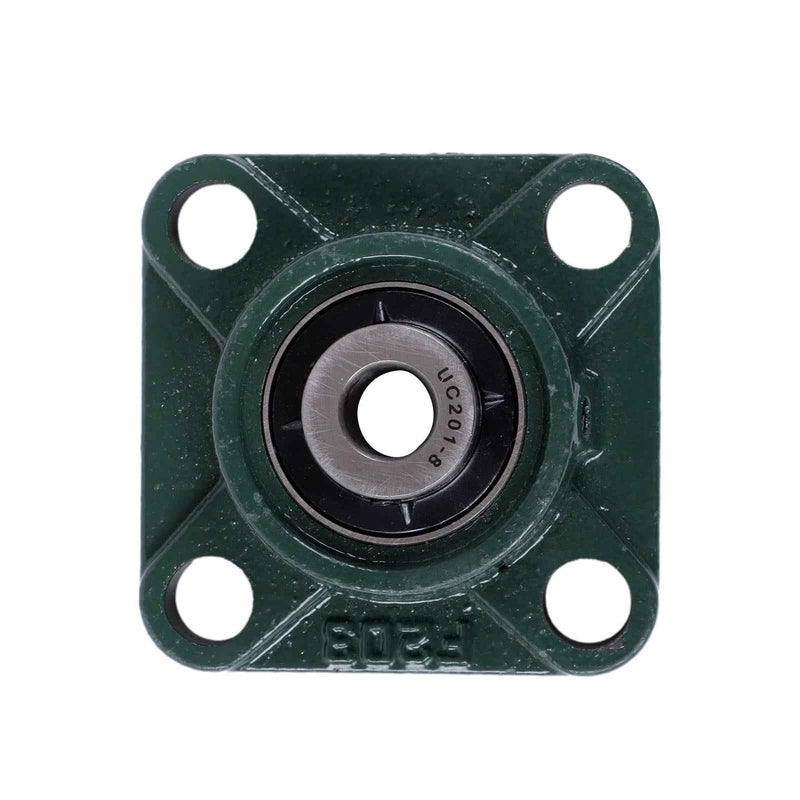 DURAFORCE New 4Pcs 1/2" Bore 4 Bolt Solid Base UCF201-8 Pillow Block Flange Bearing