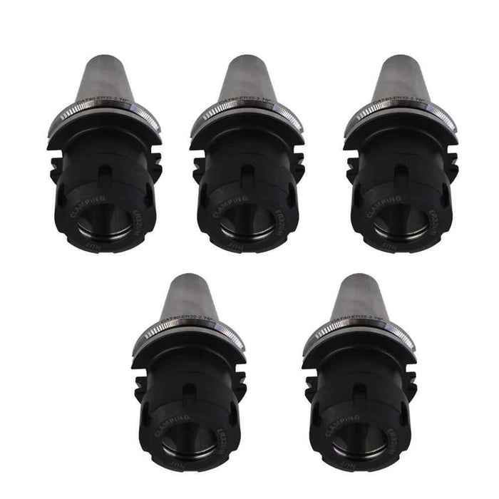 DURAFORCE 5 Pack CAT40-ER32 Collet Chucks Balanced to G2.5/25000 RPM B25-CAT40-ER32
