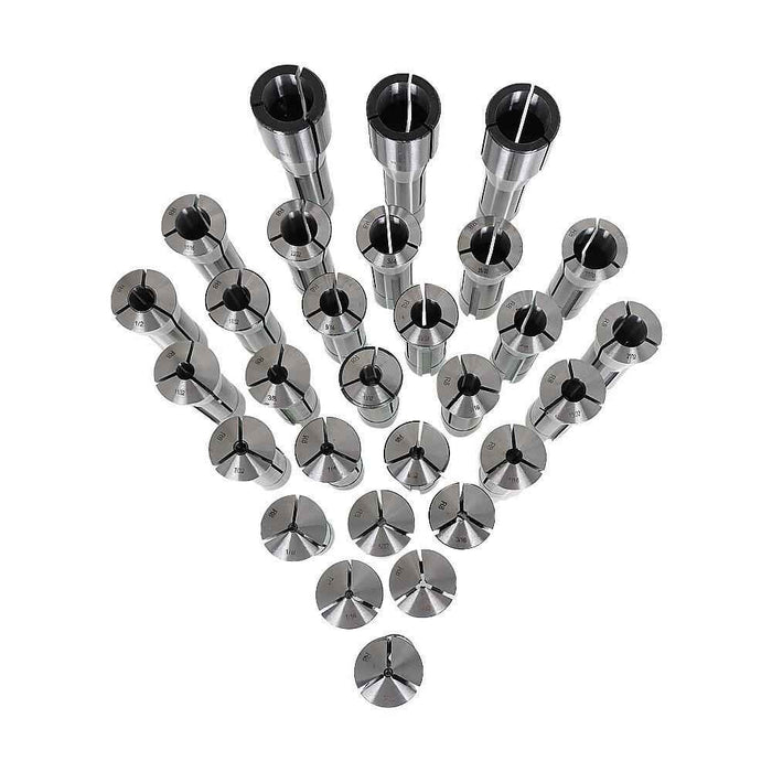 DURAFORCE 29 Pack R8 Collet Set Fractional 1/32"-1" High Precision For Bridgeport