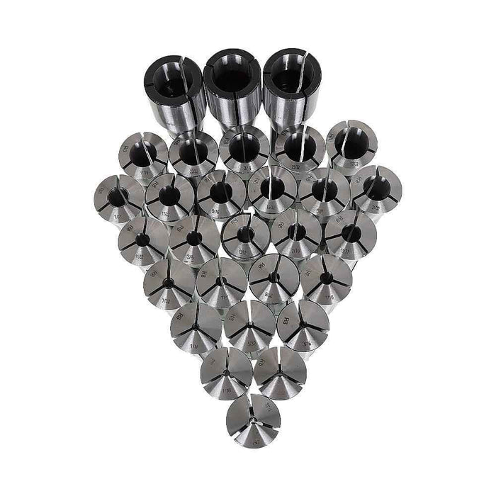 DURAFORCE 29 Pack R8 Collet Set Fractional 1/32"-1" High Precision For Bridgeport