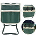 DURAFORCE Foldable Garden Kneeler Bench Stool Soft Cushion Seat Pad Kneeling Tool Pouch