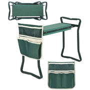 DURAFORCE Foldable Garden Kneeler Bench Stool Soft Cushion Seat Pad Kneeling Tool Pouch