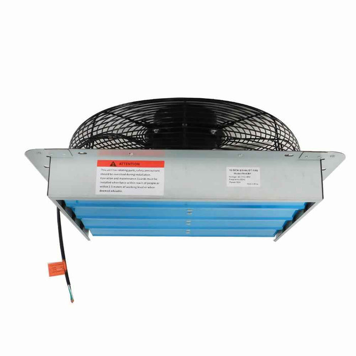 DURAFORCE 16" Wall Mounted Shutter Exhaust Fan High Speed Garage Shop Attic Without Plug