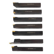 DURAFORCE 7 Pcs 1/2" Carbide Indexable Turning Tool Bit Thread Insert+Holder New