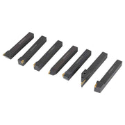 DURAFORCE 7 Pcs 1/2" Carbide Indexable Turning Tool Bit Thread Insert+Holder New