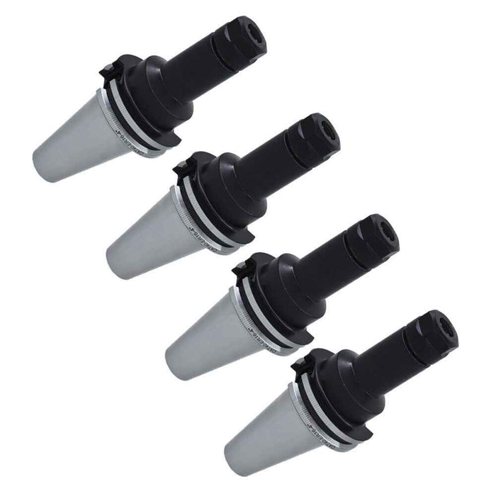 DURAFORCE 4 Chucks Tool Holder Set CAT40 ER16 Collet Chucks W. 4" Long Gage Length