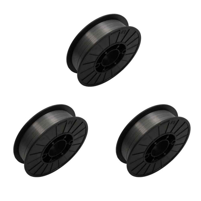 DURAFORCE 3 Pcs 10 Lbs .035" E71T-GS 0.9mm Gasless Flux Core Mild Steel MIG Welding Wire